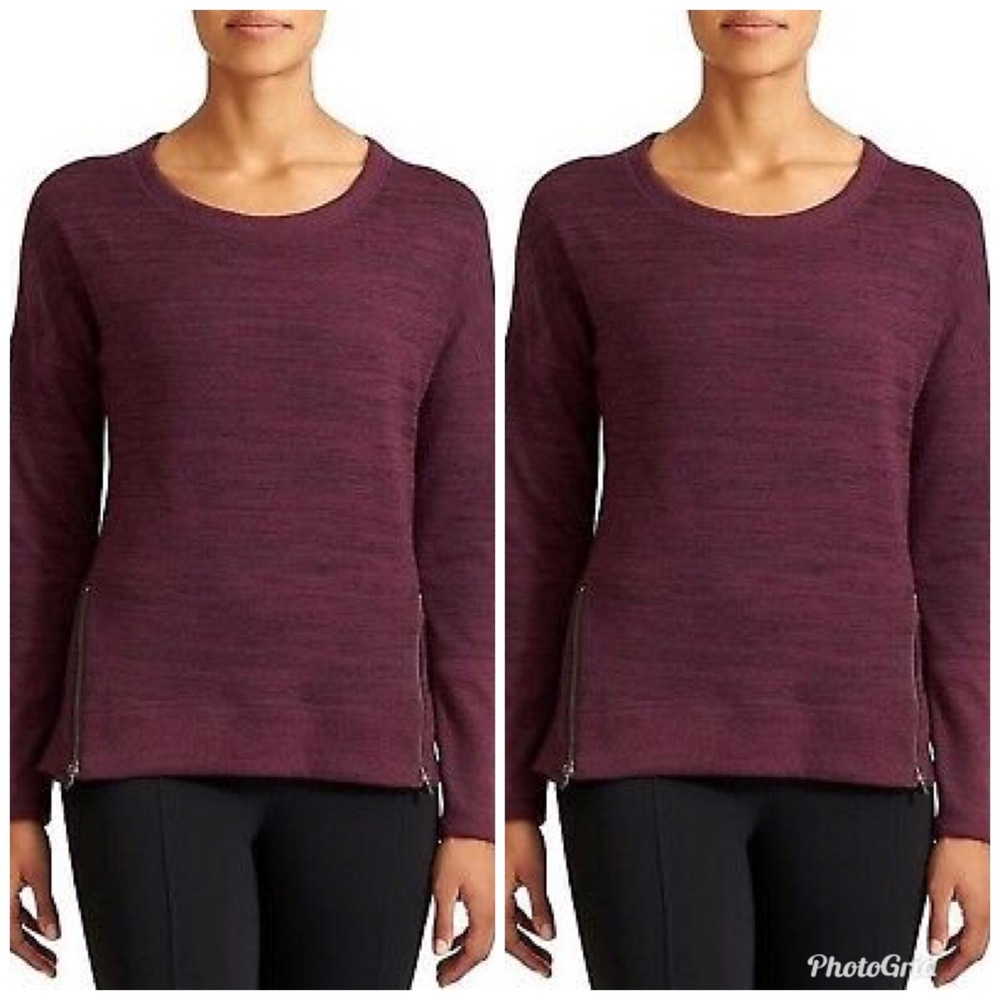 Athleta Blissful Sharkbite Sweatshirt Size Large